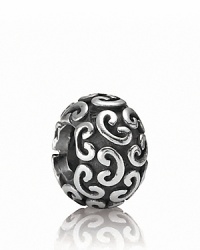 Funky lines on sterling silver make for an eye-catching PANDORA charm. Funky lines on sterling silver make for an eye-catching PANDORA charm.