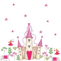RoomMates YH1328M Princess Castle Peel & Stick Giant Wall Decal RoomMates YH1328M Princess Castle Peel & Stick Giant Wall Decal