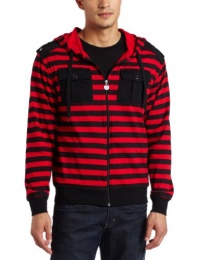 Southpole Young Mens Printed Stripe Long Sleeve Hoody With Epaulettes And Pocket Detail Southpole Young Mens Printed Stripe Long Sleeve Hoody With Epaulettes And Pocket Detail