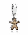 A cute and colorful gingerbread man PANDORA charm in sterling silver and enamel recalls happy holiday memories all year round.