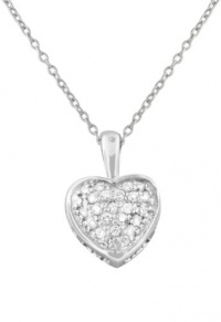Effy Jewlery 14K White Gold Diamond Heart Pendant, .18 TCW Effy Jewlery 14K White Gold Diamond Heart Pendant, .18 TCW