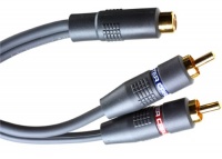 Monster ILJRY-1 F Single Female RCA to Dual Male RCA Y-Adapter Monster ILJRY-1 F Single Female RCA to Dual Male RCA Y-Adapter