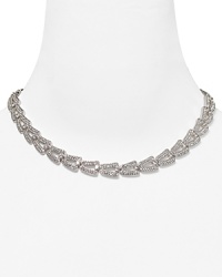 Shape meets sparkle on this silvery necklace from Lora Paolo, featuring inset crystals and an open link design. It's classic lines make it an elegant accessory for evening. Shape meets sparkle on this silvery necklace from Lora Paolo, featuring inset crystals and an open link design. It's classic lines make it an elegant accessory for evening.