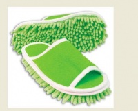 Green Slipper Genie Microfiber Cleaning Slippers Green Slipper Genie Microfiber Cleaning Slippers