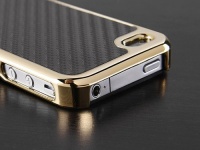 Pandamimi Carbon Fiber Style Metal Chrome Side Case Cover for Apple AT&T Sprint Verizon iPhone 4S 4 4G Golden Pandamimi Carbon Fiber Style Metal Chrome Side Case Cover for Apple AT&T Sprint Verizon iPhone 4S 4 4G Golden