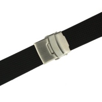 Watch Band PU Waterproof Strap Adjustable Stainless Steel Deployment Buckle Black 22 millimeter Watch Band PU Waterproof Strap Adjustable Stainless Steel Deployment Buckle Black 22 millimeter