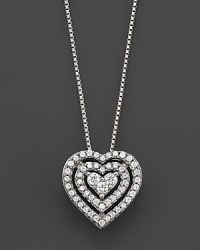 Diamond Heart Pendant Necklace in 14K White Gold, .25 ct. t.w. Diamond Heart Pendant Necklace in 14K White Gold, .25 ct. t.w.