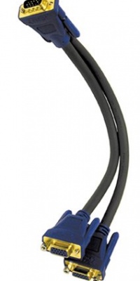 C2G / Cables to Go 29610 Ultima One HD15 Male to Two HD15 Female SXGA Monitor Y-Cable C2G / Cables to Go 29610 Ultima One HD15 Male to Two HD15 Female SXGA Monitor Y-Cable