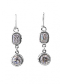 Barse Sterling Silver Double Drop Crystal Earrings Barse Sterling Silver Double Drop Crystal Earrings