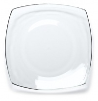 Bormioli Rocco Eclissi Clear Square Dinner Plates, Set of 12 Bormioli Rocco Eclissi Clear Square Dinner Plates, Set of 12