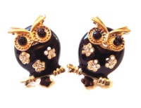 Big Eyes Black Owl Stud Earrings Top Seller! Big Eyes Black Owl Stud Earrings Top Seller!