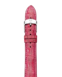 Bring on the bold with this alligator leather watch strap from Michele. It's the ultimate fashion upper for your ever-chic timepiece. Bring on the bold with this alligator leather watch strap from Michele. It's the ultimate fashion upper for your ever-chic timepiece.