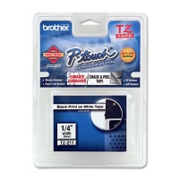 Brother Laminated Tape Black on White, 6mm (TZe211) - Retail Packaging Brother Laminated Tape Black on White, 6mm (TZe211) - Retail Packaging