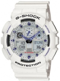 Casio GA100-7 Men's G-Shock Ana-Digi White Resin Alarm Dive Watch Casio GA100-7 Men's G-Shock Ana-Digi White Resin Alarm Dive Watch