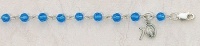 Sapphire Sterling Silver Swarovski Crystal Baby Birthstone 5MM Rosary Bracelet 5 Length Sapphire Sterling Silver Swarovski Crystal Baby Birthstone 5MM Rosary Bracelet 5 Length