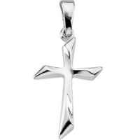 Genuine IceCarats Designer Jewelry Gift 14K White Gold Cross Pendant. 18.50X13.00 Mm Cross Pendant In 14K White Gold Genuine IceCarats Designer Jewelry Gift 14K White Gold Cross Pendant. 18.50X13.00 Mm Cross Pendant In 14K White Gold