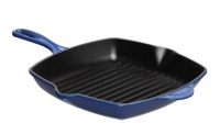 Le Creuset Enameled Cast-Iron 10-1/4-Inch Square Skillet Grill, Cobalt Le Creuset Enameled Cast-Iron 10-1/4-Inch Square Skillet Grill, Cobalt