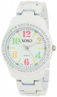 XOXO Women's XO5484 Rhinestone Accent White Analog Bracelet Watch XOXO Women's XO5484 Rhinestone Accent White Analog Bracelet Watch
