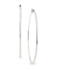 Get noticed in this standout style. Style&co.'s extra large hoop earrings are crafted in silver tone mixed metal. Approximate diameter: 2-1/4 inches. Get noticed in this standout style. Style&co.'s extra large hoop earrings are crafted in silver tone mixed metal. Approximate diameter: 2-1/4 inches.