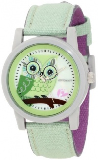 Sprout Women's ST/5512MPLG Light Green Organic Cotton Strap Blue Owl Dial Watch Sprout Women's ST/5512MPLG Light Green Organic Cotton Strap Blue Owl Dial Watch