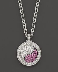 Sparkling sapphires form a brilliant yin yang, set in sterling silver. By Judith Ripka. Sparkling sapphires form a brilliant yin yang, set in sterling silver. By Judith Ripka.