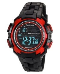The athletic design of this digital watch from Armitron takes you from the gym to the weekend. The athletic design of this digital watch from Armitron takes you from the gym to the weekend.