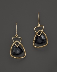 Faceted onyx trillions add rich texture to links of 14K yellow gold. Faceted onyx trillions add rich texture to links of 14K yellow gold.