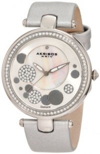 Akribos XXIV Women's AKR434SL Diamond Silver Sunray Diamond Dial Quartz Strap Watch Akribos XXIV Women's AKR434SL Diamond Silver Sunray Diamond Dial Quartz Strap Watch