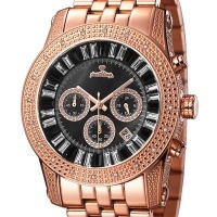 JBW Men's JB-6219-N Krypton Bronze Black Rose-Gold Tone Chronograph Diamond Watch JBW Men's JB-6219-N Krypton Bronze Black Rose-Gold Tone Chronograph Diamond Watch