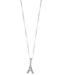 Parisian flair, by Anne Klein. This sweet pendant necklace from Anne Klein flaunts international appeal with an Eiffel Tower charm embellished with pave accents. Crafted in silver tone mixed metal. Approximate length: 16 inches + 2-inch extender. Approximate drop: 3/4 inch. Parisian flair, by Anne Klein. This sweet pendant necklace from Anne Klein flaunts international appeal with an Eiffel Tower charm embellished with pave accents. Crafted in silver tone mixed metal. Approximate length: 16 inches + 2-inch extender. Approximate drop: 3/4 inch.