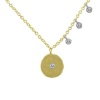 Meira T 14K Yellow Gold Diamond Disc Accented By Bezel Set Diamonds Necklace