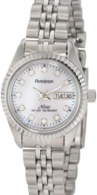 Armitron Women's 752475PMSV NOW Swarovski Crystal Accented Silver-Tone Pink Mother-of-Pearl Dress Watch Armitron Women's 752475PMSV NOW Swarovski Crystal Accented Silver-Tone Pink Mother-of-Pearl Dress Watch