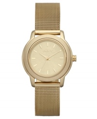 Gorgeous tones envelop this structured steel timepiece from DKNY. Gorgeous tones envelop this structured steel timepiece from DKNY.