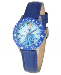 Don't be late or you'll turn into a pumpkin! Help your kids stay on time with this fun Time Teacher watch from Disney. Featuring Cinderella, the hour and minute hands are clearly labeled for easy reading. Don't be late or you'll turn into a pumpkin! Help your kids stay on time with this fun Time Teacher watch from Disney. Featuring Cinderella, the hour and minute hands are clearly labeled for easy reading.