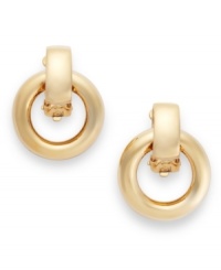 Knock, knock on Lauren Ralph Lauren's door! These chic door knocker earrings shine in golden hues. Clip-on backing for non-pierced ears. Crafted in 14k gold plated mixed metal. Approximate drop: 5/8 inch. Approximate diameter: 7/8 inch. Knock, knock on Lauren Ralph Lauren's door! These chic door knocker earrings shine in golden hues. Clip-on backing for non-pierced ears. Crafted in 14k gold plated mixed metal. Approximate drop: 5/8 inch. Approximate diameter: 7/8 inch.