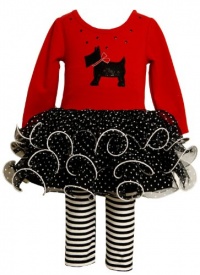 Bonnie Baby-Girls Newborn Scotty Dog Applique Tutu Legging Set Bonnie Baby-Girls Newborn Scotty Dog Applique Tutu Legging Set
