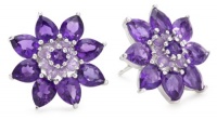 Sterling Silver Amethyst Flower Earrings Sterling Silver Amethyst Flower Earrings