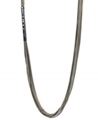 A soldier of the latest styles, you'll love INC International Concepts' chic mesh necklace. A trendy long design feature links in silver, gold and hematite tone mixed metal. Approximate length: 40 inches. A soldier of the latest styles, you'll love INC International Concepts' chic mesh necklace. A trendy long design feature links in silver, gold and hematite tone mixed metal. Approximate length: 40 inches.