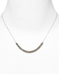 Vanessa Mooney takes the basic beaded necklace downtown with striking silver-plated stations. Follow the style set and wear yours layered beneath jersey basics. Vanessa Mooney takes the basic beaded necklace downtown with striking silver-plated stations. Follow the style set and wear yours layered beneath jersey basics.