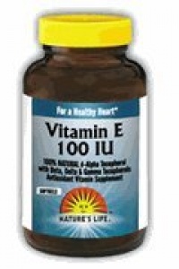 Nature's Life E, 100 IU, Natural Alpha and Mixed Tocopherols , 100 Softgels Nature's Life E, 100 IU, Natural Alpha and Mixed Tocopherols , 100 Softgels