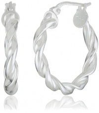 Sterling Silver Tarnish-Free Twist Hoop Earrings (0.8 Diameter) Sterling Silver Tarnish-Free Twist Hoop Earrings (0.8 Diameter)