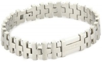 Breil Jewelry Bond Men's Silver Double Tone Stainless Link Bracelet Breil Jewelry Bond Men's Silver Double Tone Stainless Link Bracelet