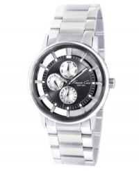 Pure style has never been more clear. This Kenneth Cole New York watch features a classic design with a modern transparent dial. Pure style has never been more clear. This Kenneth Cole New York watch features a classic design with a modern transparent dial.
