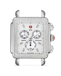 Mix it luxe with this diamond-decked watch face from Michele, crafted of stainless steel and designed for chic customization. Mix it luxe with this diamond-decked watch face from Michele, crafted of stainless steel and designed for chic customization.
