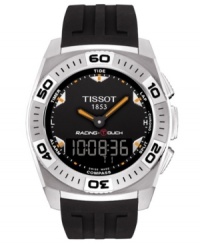 Working at breakneck speeds, this Swiss-made Racing-Touch collection watch from Tissot blends multifunctional tech with sporty style. Working at breakneck speeds, this Swiss-made Racing-Touch collection watch from Tissot blends multifunctional tech with sporty style.