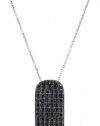 Elizabeth and James Saddle Collection Black Sapphire Sterling Silver Saddle Pendant Necklace