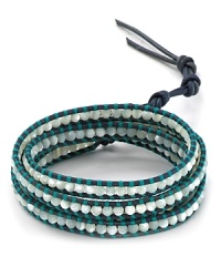 Chan Luu Five Wrap Mother of Pearl Turquoise Thread Bracelet Chan Luu Five Wrap Mother of Pearl Turquoise Thread Bracelet