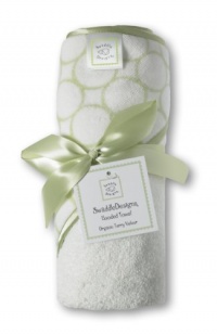 SwaddleDesigns Organic Cotton Terry Velour Hooded Towel, Kiwi SwaddleDesigns Organic Cotton Terry Velour Hooded Towel, Kiwi