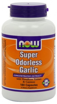 Now Foods Super Odorless Garlic 50mg Capsules, 180-Count Now Foods Super Odorless Garlic 50mg Capsules, 180-Count