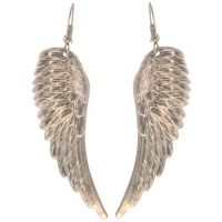 Angel Wing Earrings In Silver Tone Angel Wing Earrings In Silver Tone
